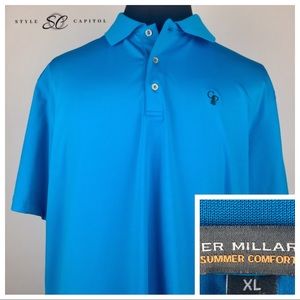Peter Millar Men's XL Summer Comfort Blue Polo